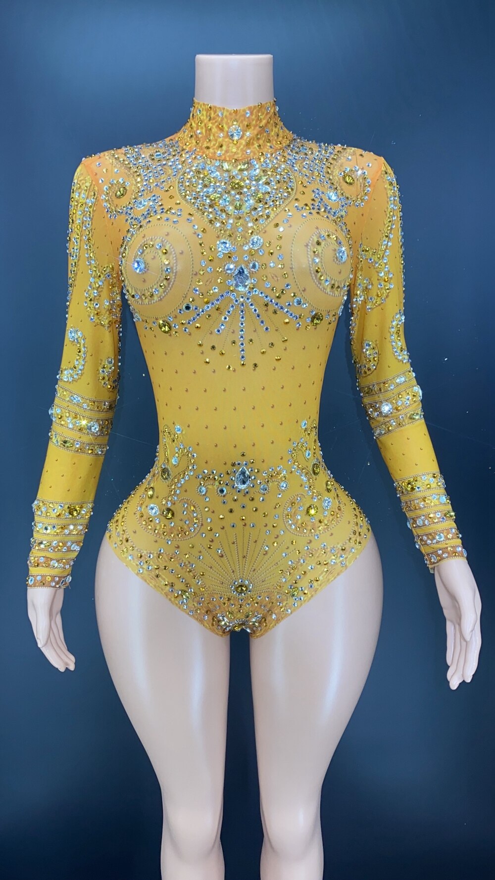 Sparkly Rhinestones Leotard Sexy Dance