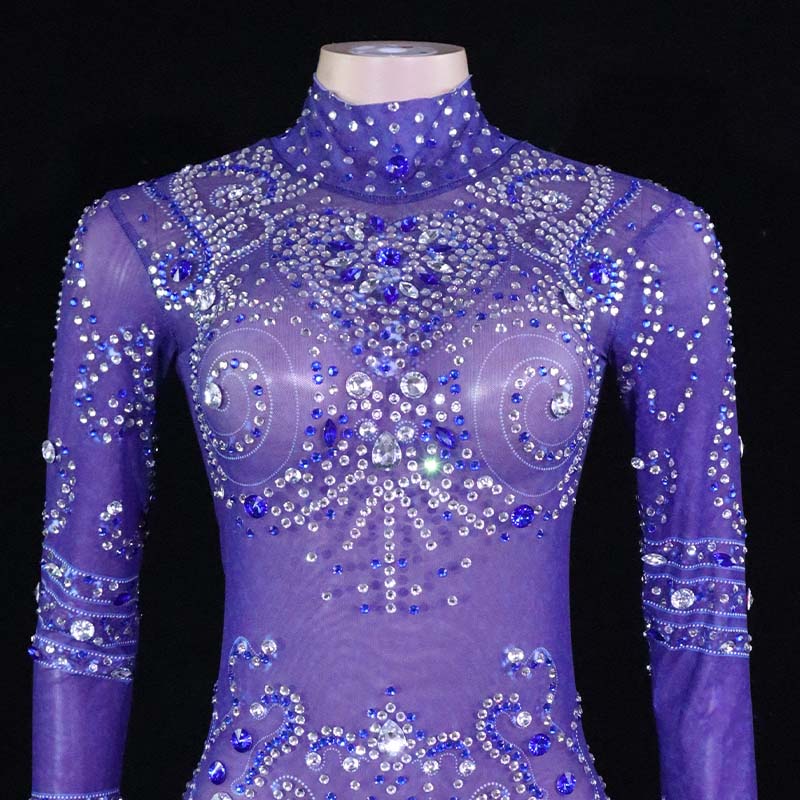 Sparkly Rhinestones Leotard Sexy Dance
