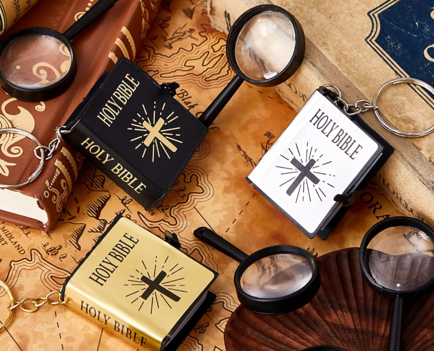Mini Bible keychains