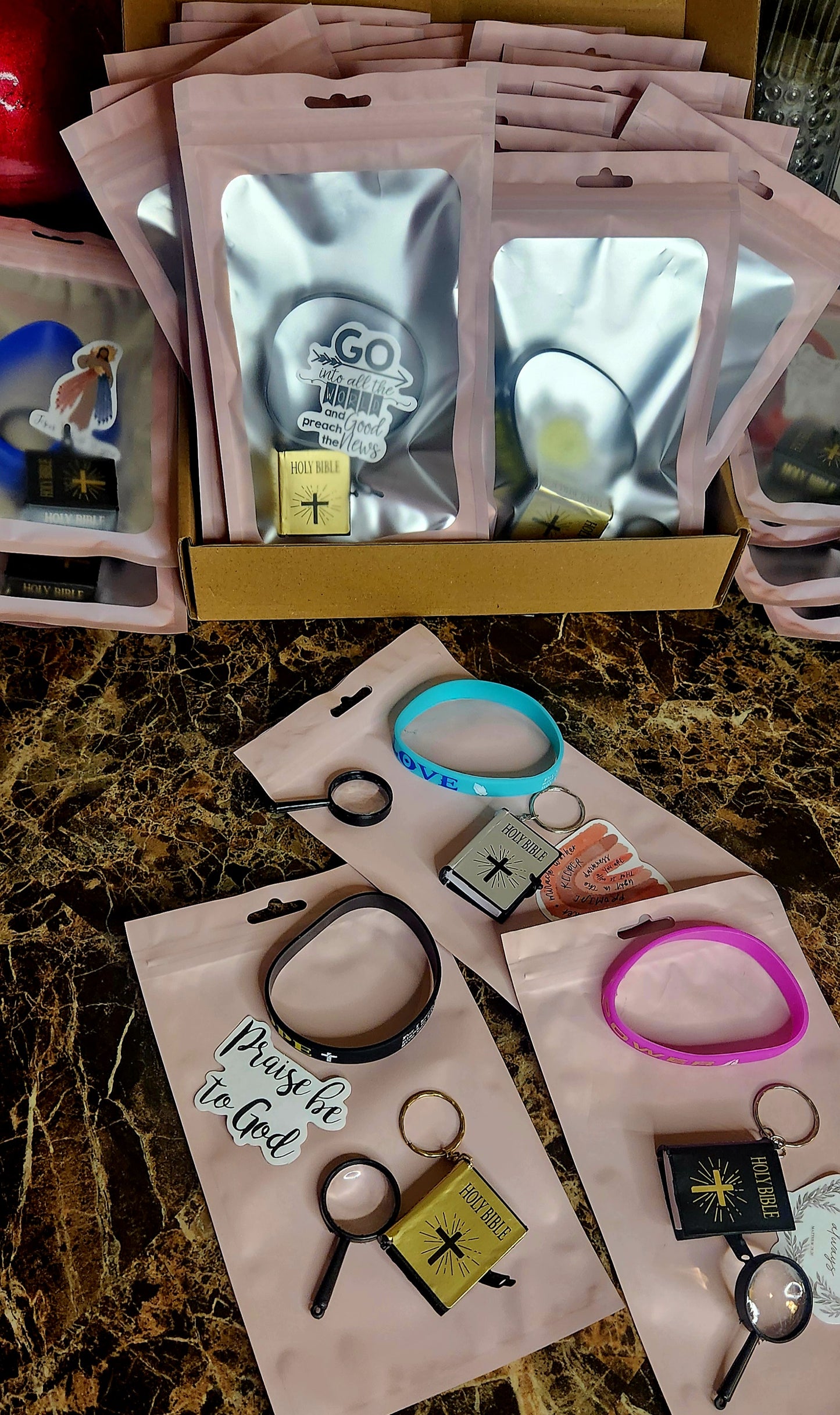 Mini Bible keychains