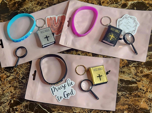 Mini Bible keychains