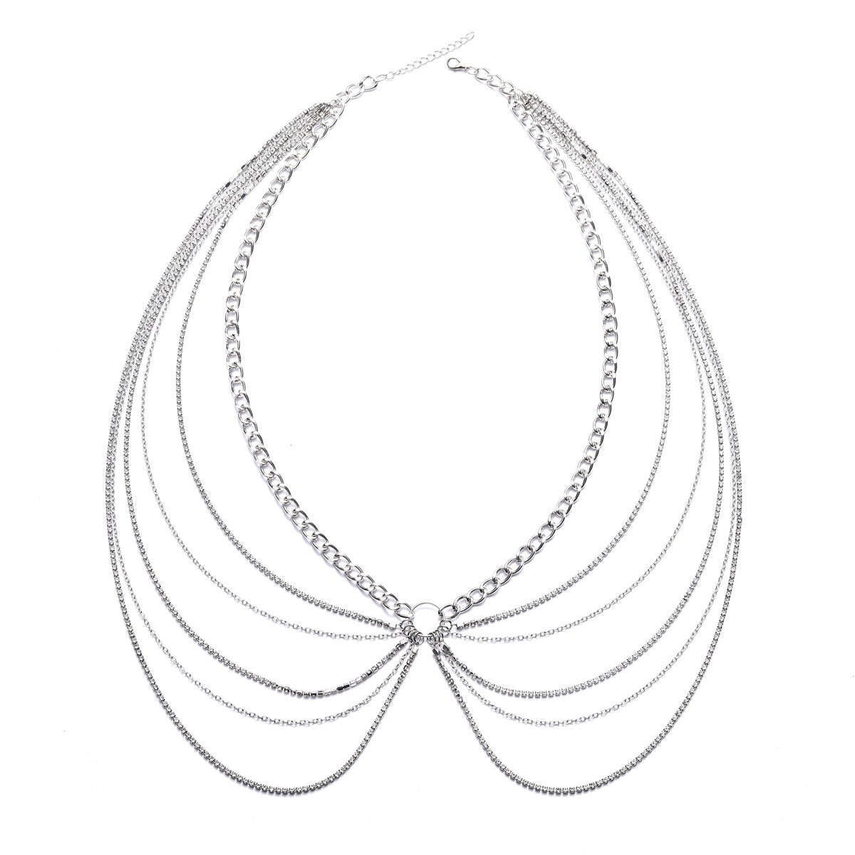 Chain Belt Layered Rhinestone