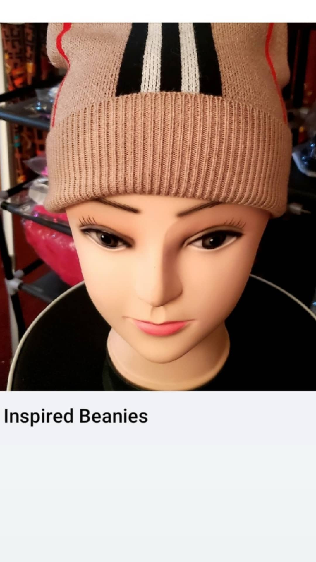 Cashmere Cardigan knitted Sweater & Beanie Hat