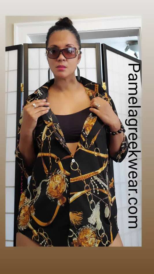 Spring chiffon Blouse three quarter sleeve Loose Shirts