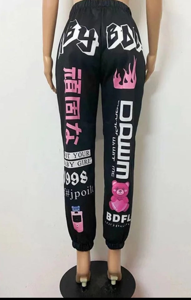 Hip Hop Print Pants